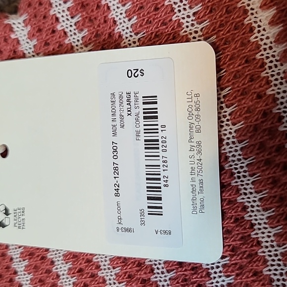 A.N.A. WOMENS PLUS SIZE "FIRE CORAL STRIPE" SUMMER TANK SIZE EXTRA LARGE XL - Picture 5 of 11